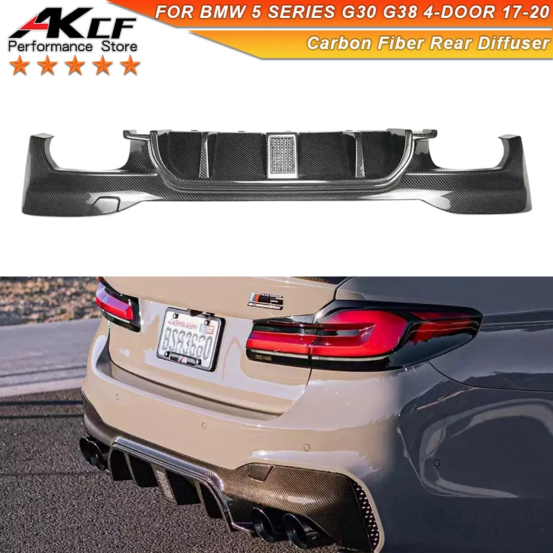 

M5 F90 Rear Diffuser For BMW G30 G38 F90 M5 4-Door LCI 2017-2020 Carbon Fiber Car Rear Bumper Diffuser Rear Side Splitters Lip