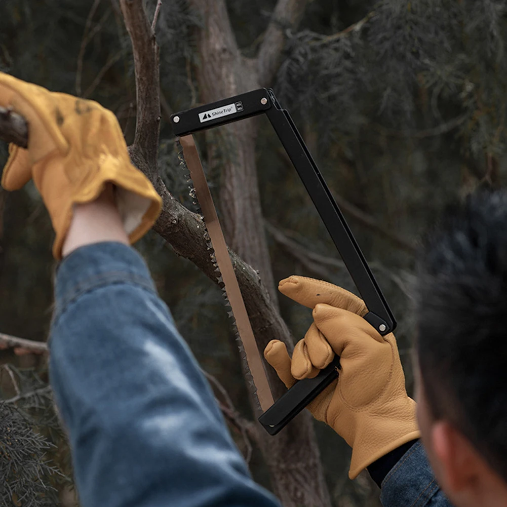 Folding Hand Pruning Saws Hiking Wood Saw Multifunctional Aluminum Alloy with Storage Pouch Camping/Garden/Outdoor Survival Tool 3