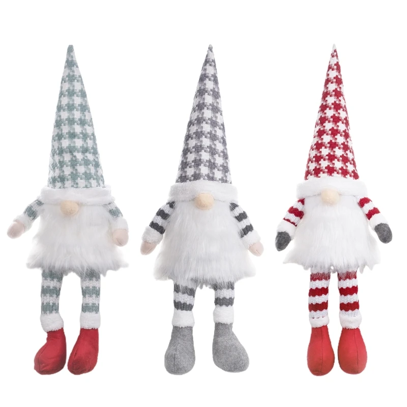 

Swedish Gnome Tomte Christmas Decorations Sitting Gnomes with Dangle Legs