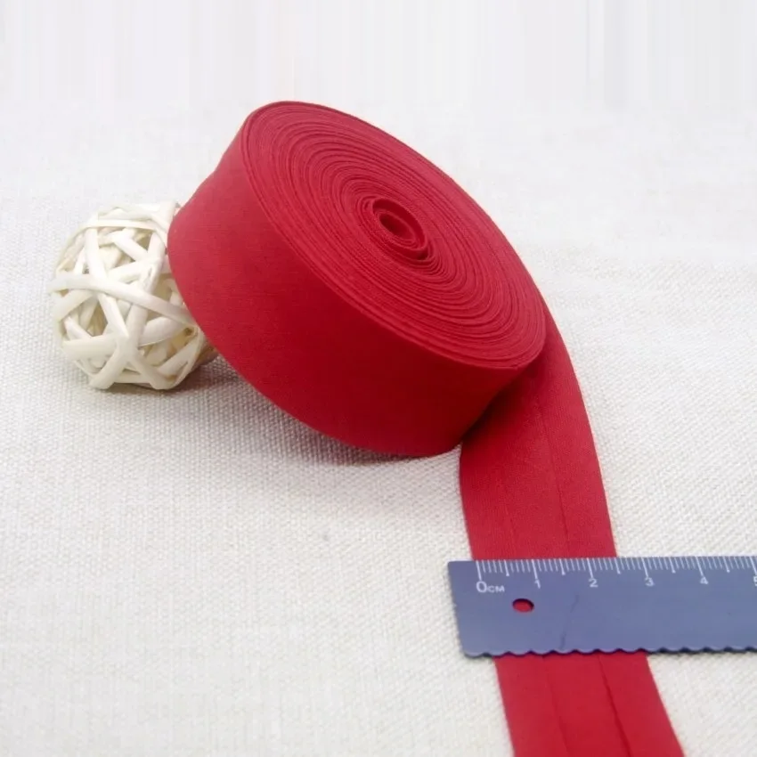 Premium Cotton Folded Bias Tape - 25mm Fabric Binding for Sewing Projects (5 Meters)