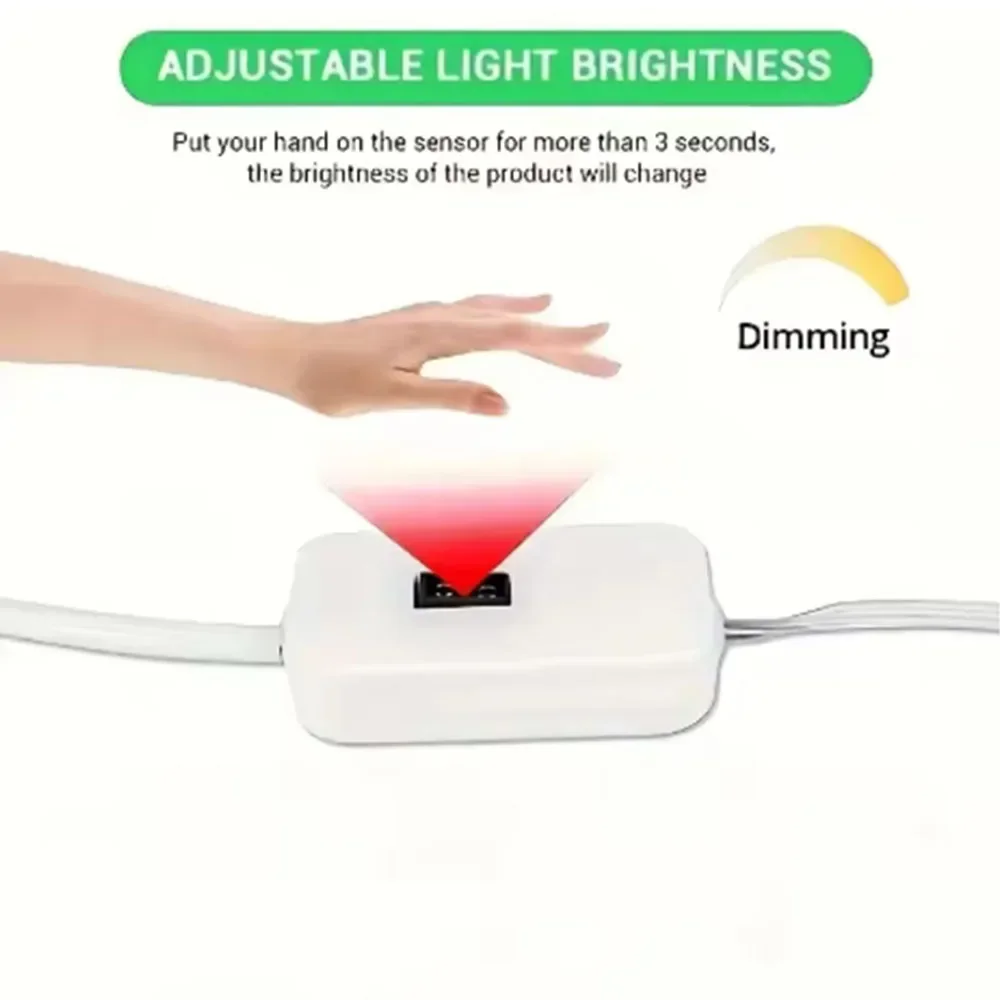 5V COB LED Strip Light USB Smart Hand Sweep Motion Sensor Dimmable Flexible Strip Lights For Bedroom TV Mirror Backlight Wall