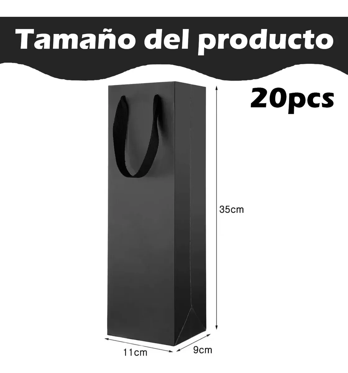 50 Sacchetti Regalo Per Vino In Carta Kraft - Con Manici, Marrone - Per Bottiglie - Foto 11