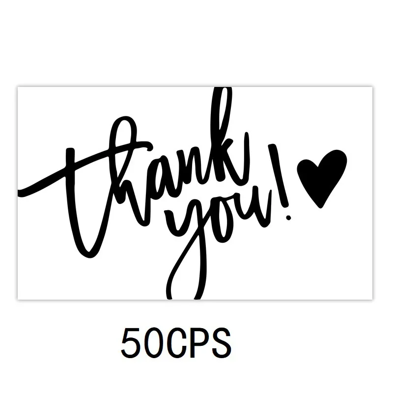 White Thank You Cards Thank You Notes Wedding Shower Wedding Small Business Graduation Bridal Shower 50pcs/pack