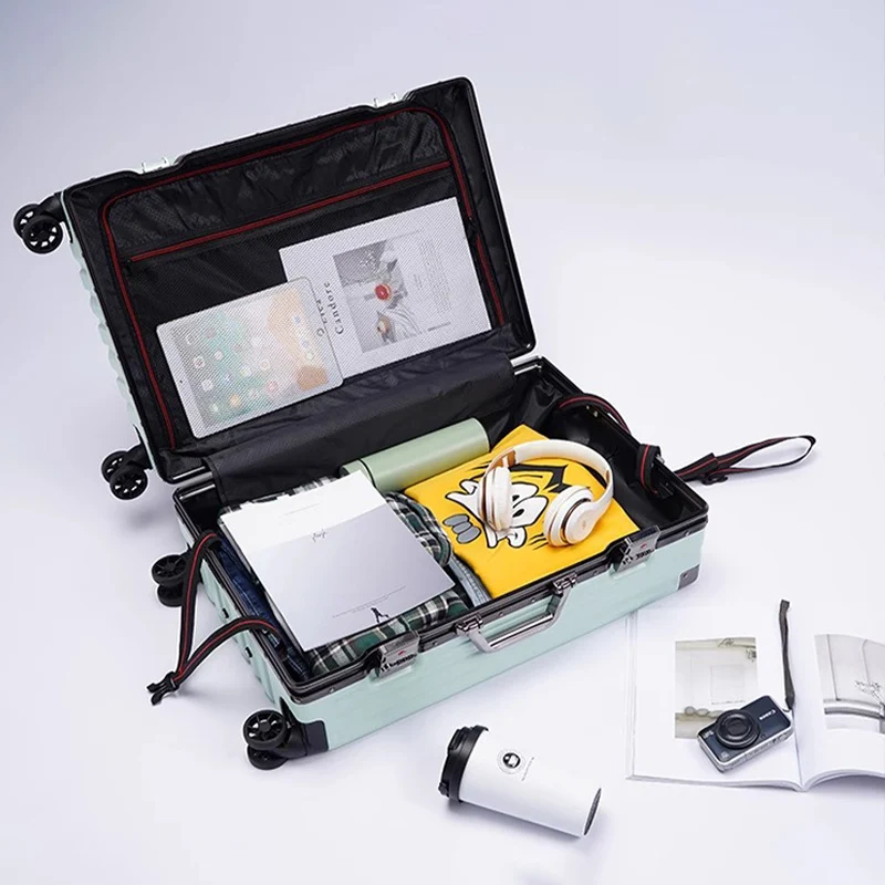 Valise De Voyage Cabine Rigide Avec Roues Multidirectionnelles_voghion.com