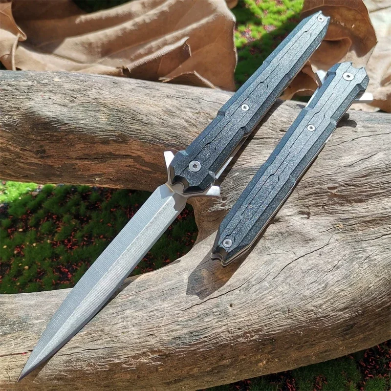 

Folding Pocket Knife 8Cr15Mov Blade Tactical Outdoor Portable Self Defense EDC Survival Jackknife - Lightweight Hunting Knife