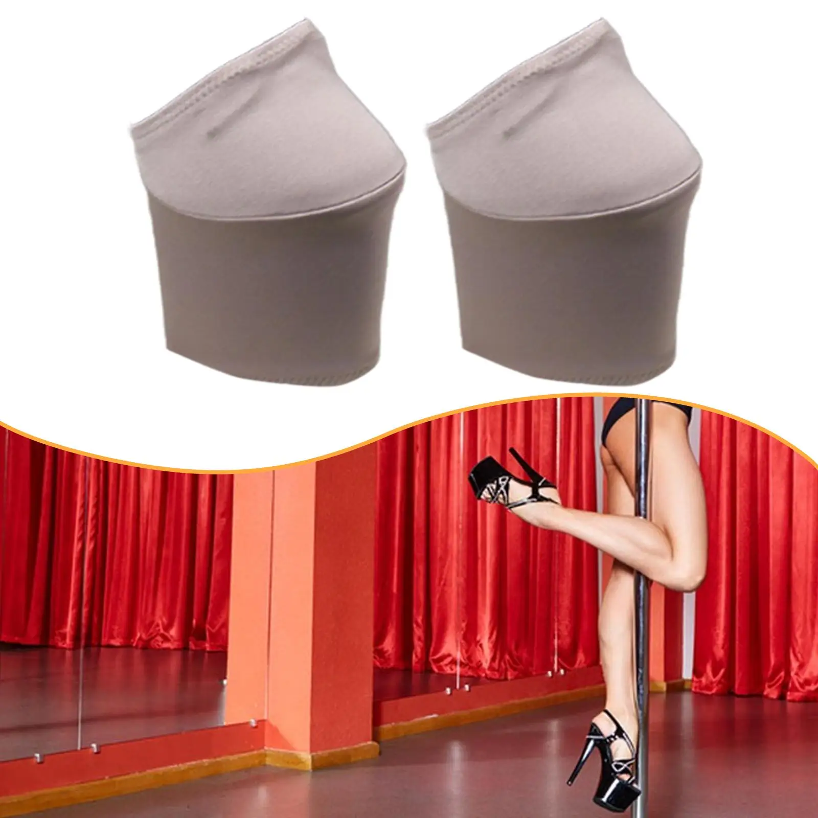 2 Pieces Stripper Pole Dance Shoe Protectors Stylish, Wear Resistant, Clothing Accessories Grip Sleeves, Protection Covers