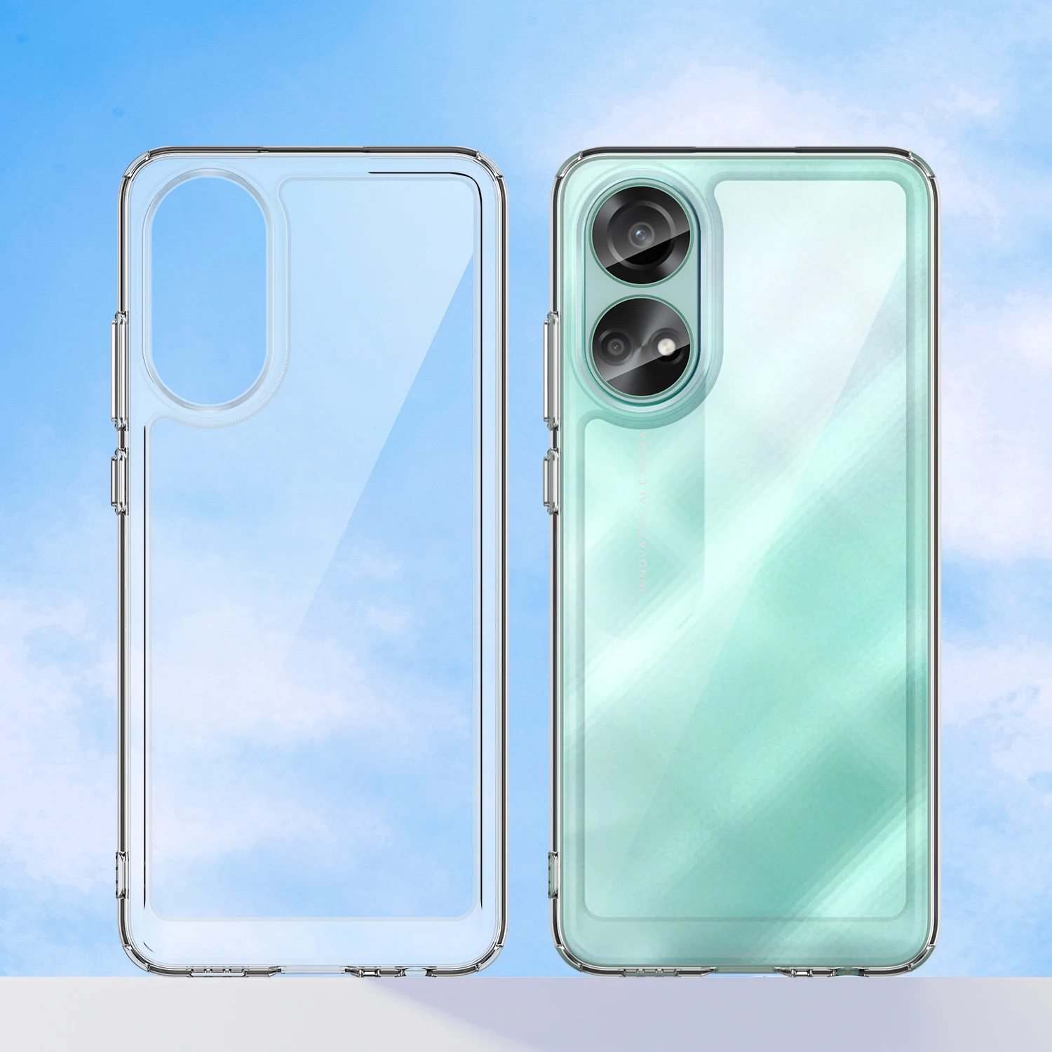 

for Oppo A78 4G A 78 Phone Case Clear Luxury Ultra-thin Soft Silicone Edge Hard Acrylic Shockproof Cute Cover OppoA78 4G CPH2565