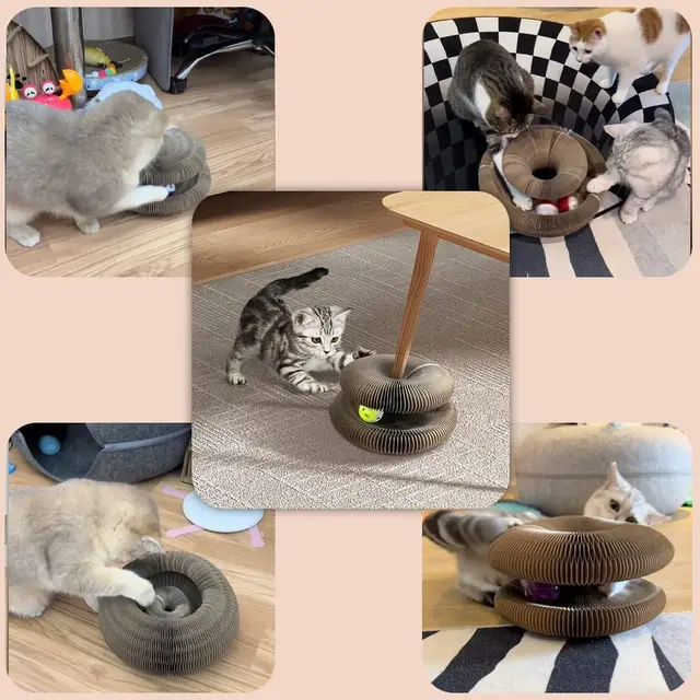 Interactive Tower Cat Toy Turntable Roller Balls Toys for Cats Kitten Teaser Puzzle Track Toy Pets Training Supplies Accessories 5