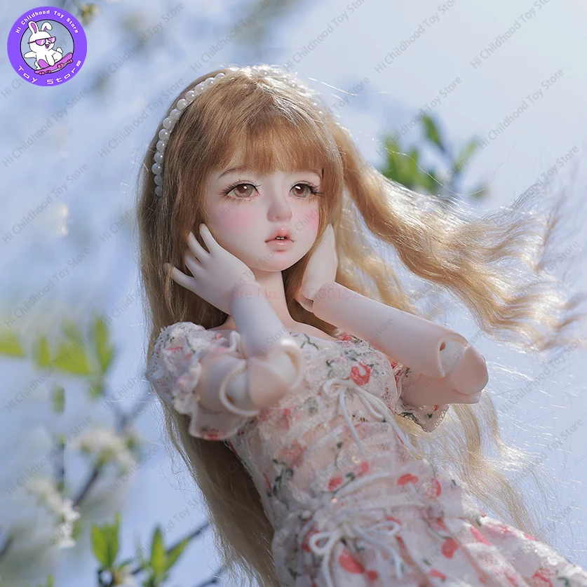 

Original Pearl Bjd Doll 1/4 Floral Dress With Pearl Shoes Spring Meat Toot Toot Cute Girl Toys High Quality Collection