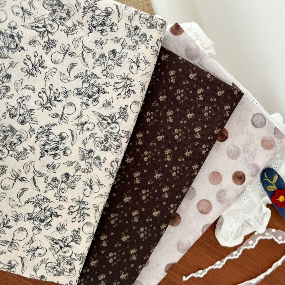 Luxurious French Vintage Style Pure Cotton Fabric for Women's and Children's DIY Clothing Projects