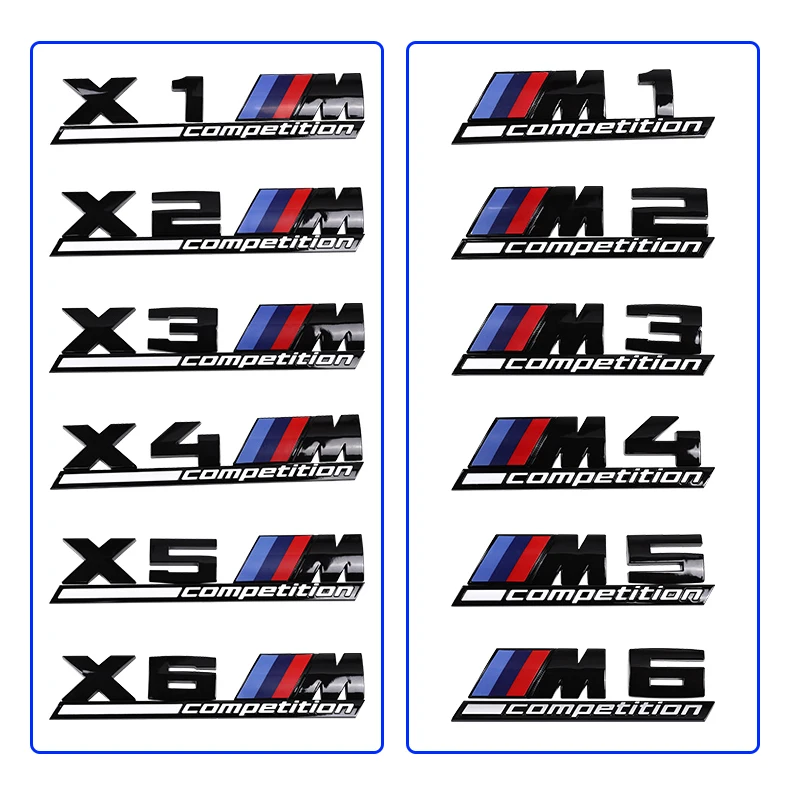 Для BMW M3 M5 X3M X4M X5M X6M E60 E90 E83 F25 G01 F26 G02 E53 F70 F15 G05 E71 F16 G06 M конкурентные наклейки на