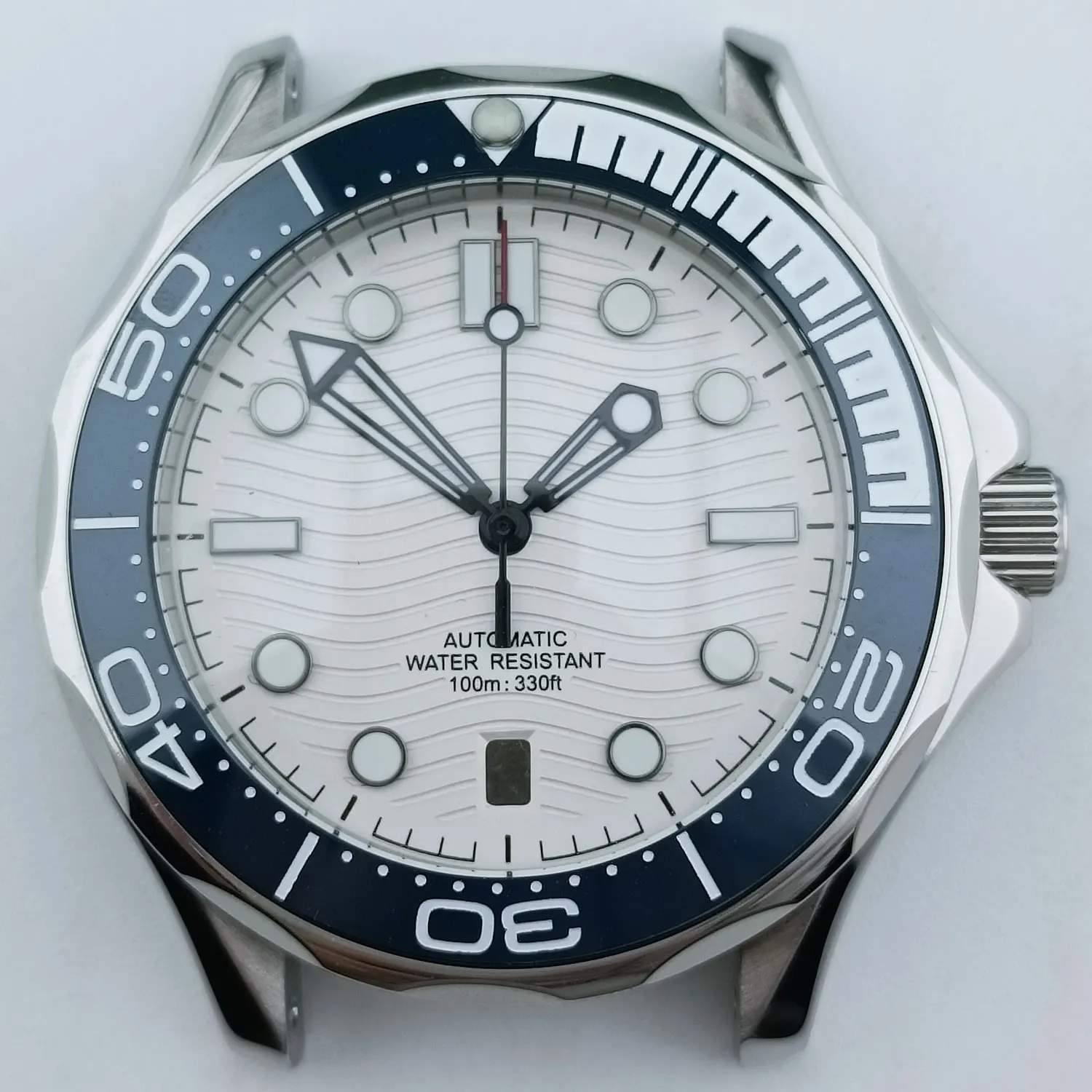 Premium 42mm Stainless Steel Diving Watch Case with Sapphire Crystal & Transparent Back