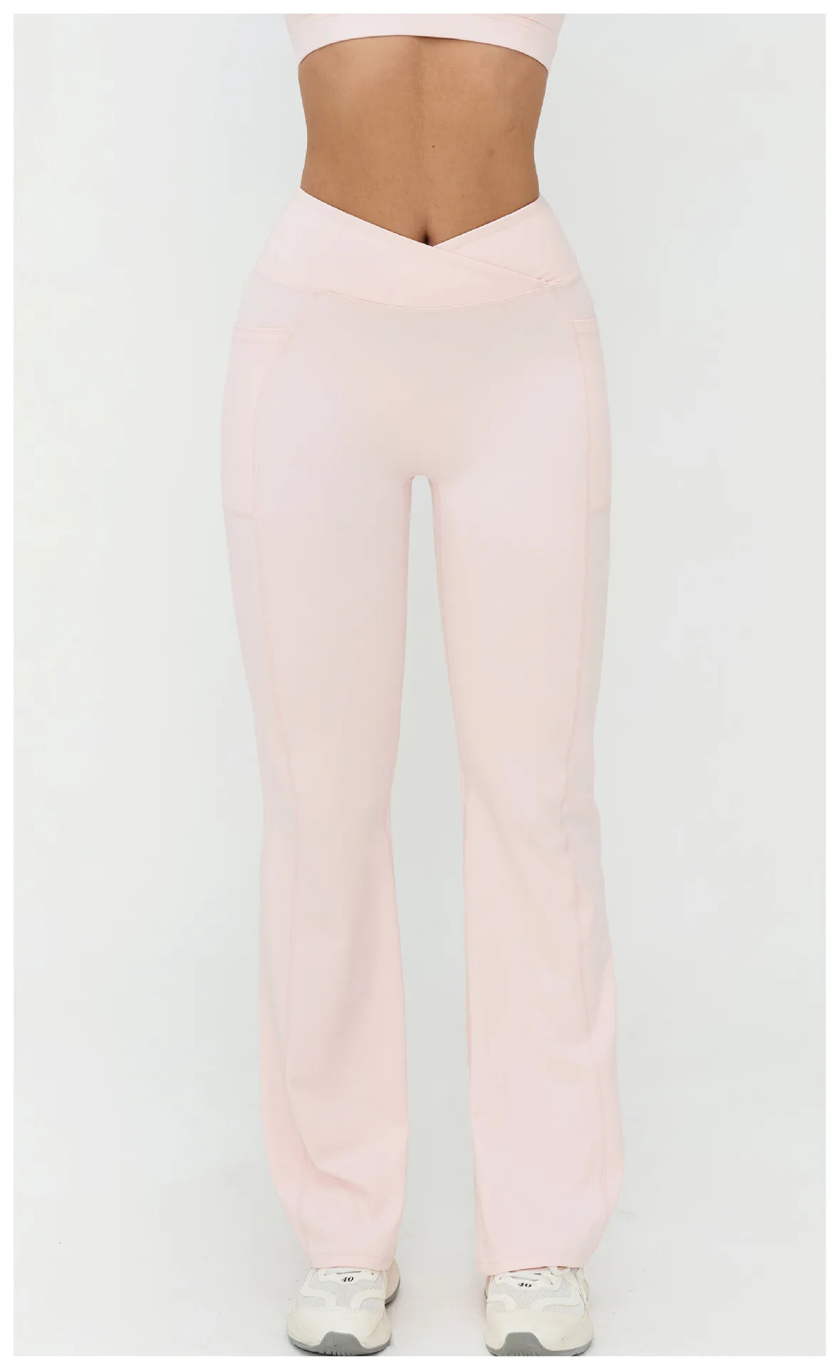 Pantalon Yoga Évasé Taille Haute Femme