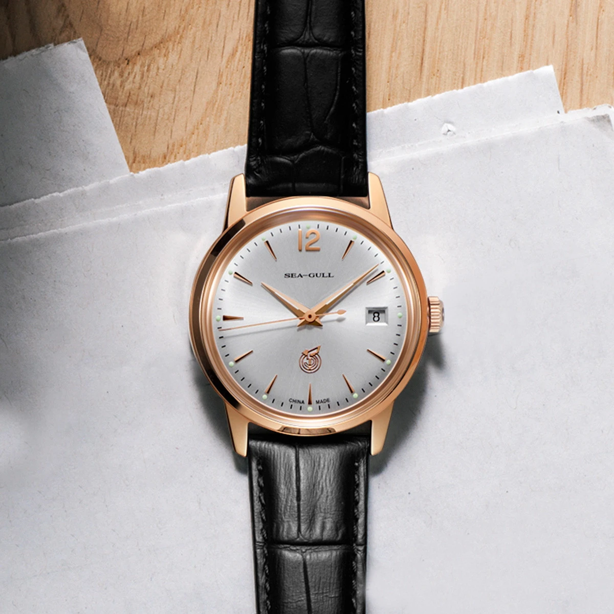 Seagull Men's Watch Classic Retro 51 Re-Edition Gold Dial