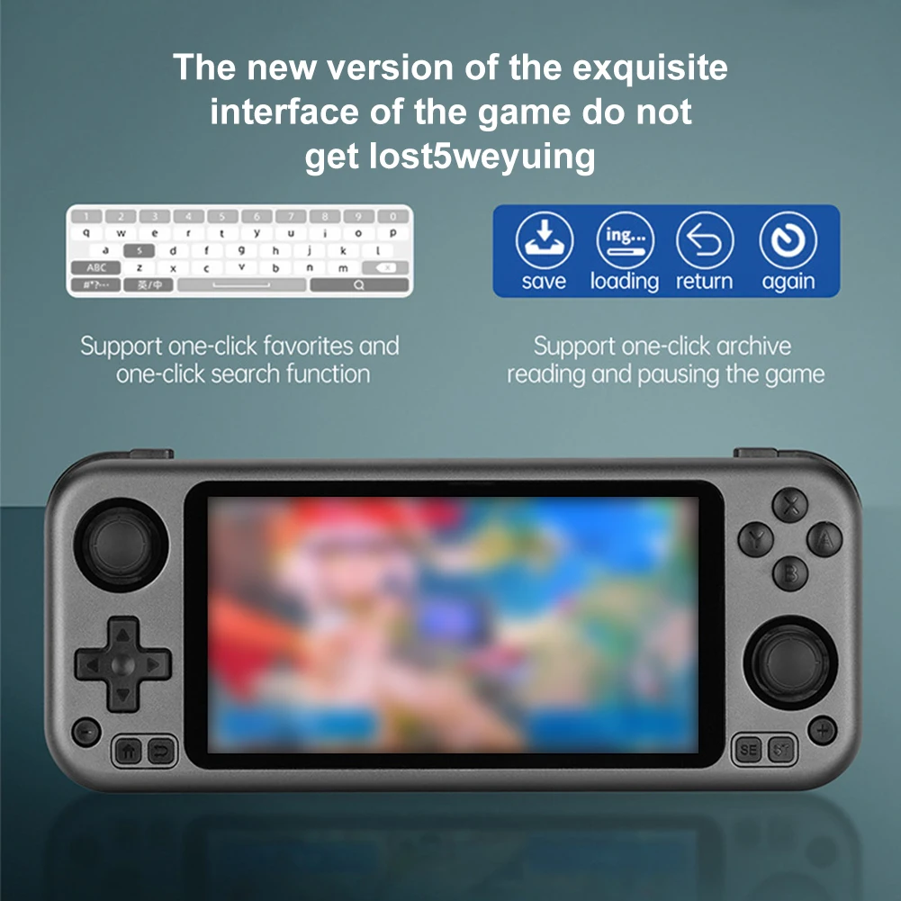 NEW CB408 4.97 Inch Ips 0ca Full Fit Hd IPS Screen Linux Portable Retro Game Nostalgia Open Source Pocket Game Machine