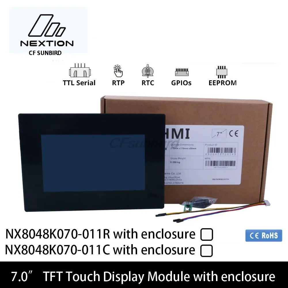 Nextion enhanced hmi usart uart tft lcd 7 0 