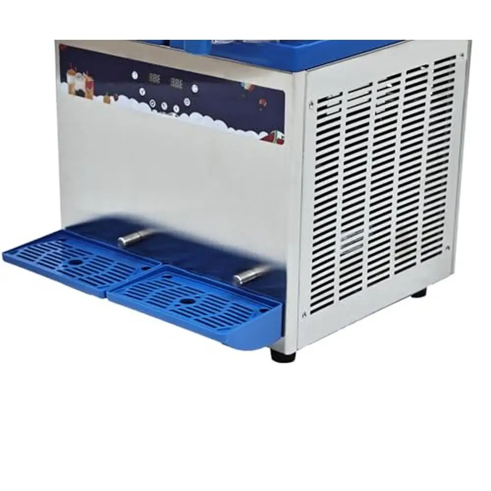 Commercial Slushy Machine 8 Gallons Stainless Steel Margarita Smoothie Maker Cocktail Ice Juice 2 Tanks LED Control Kit 1000W 6