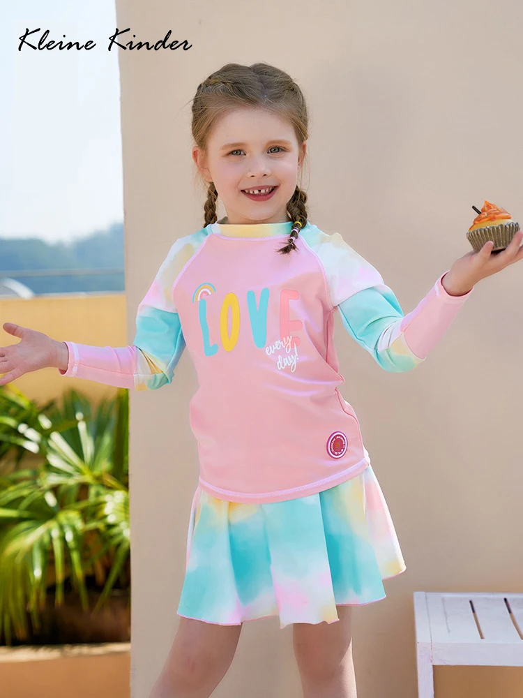 

Rash Guard Girl Children Swimwear Long Sleeve UPF50 UV Protection Toddler Kids Bathing Suit Swimsuit for Girls Beach Clothes