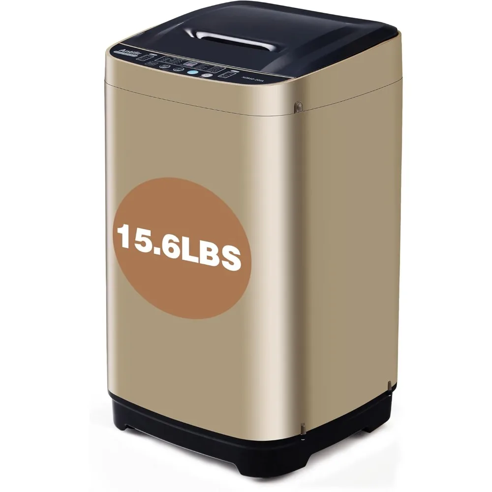 Portable Washing Machine,15.6 LBS Full-Automatic Washer and Dryer Combo,Compact Laundry Washing Machine with Drain Pump