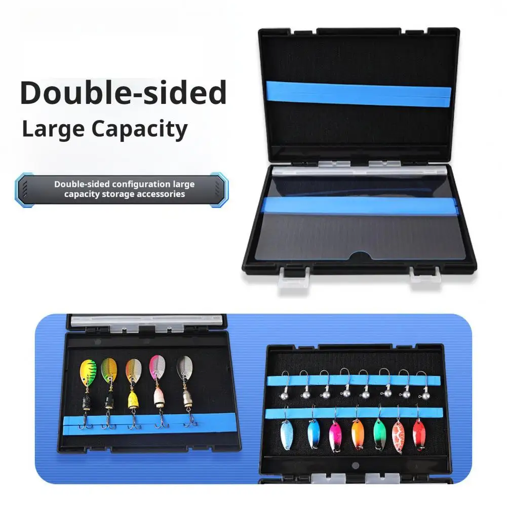 Fishing Gear Box Bait Storage Box Portable Fishing Tackle with Double-sided Capacity Trays Camouflage Bait Vault for Hooks