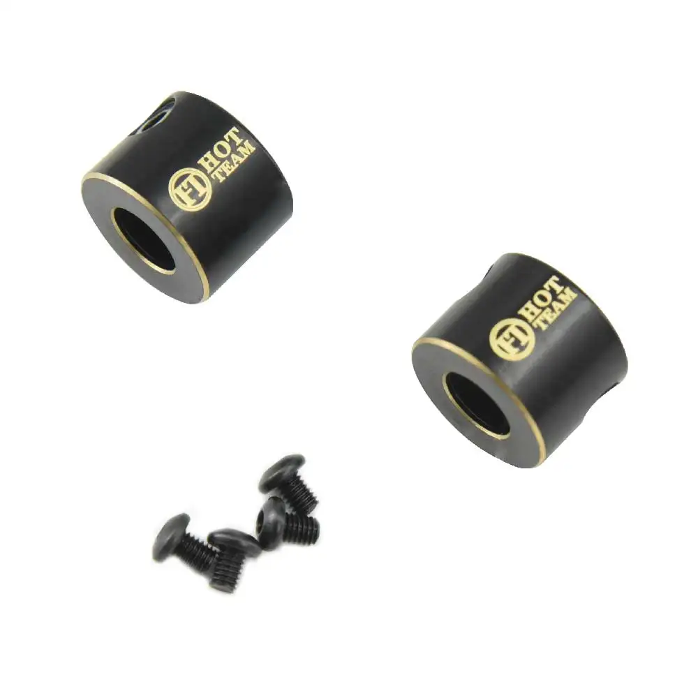 Hot Team Axial SCX10 PRO Brass Axle Cover Counterweight (Golden Black) tfl produces axial scx10 ii 90046 90047 cherokee aluminum alloy front axle upgrade parts