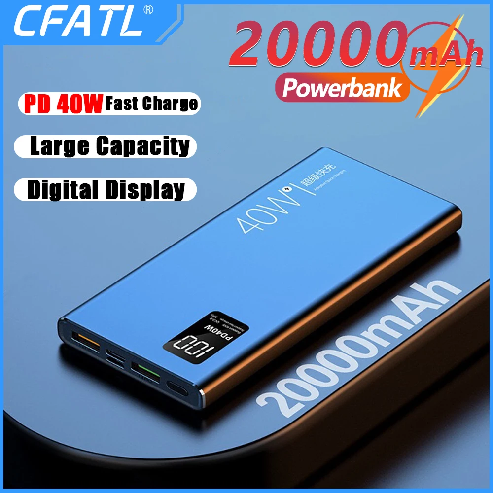 

CFATL 40W Power Bank 20000mAh Fast charge Powerbank High Capacity Portable Power Banks For iPhone Xiaomi External Battery Charge