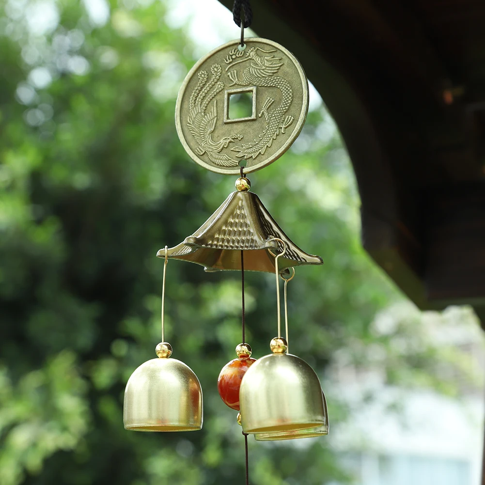 Set Di 2 Campanelli Eolici Vintage In Bronzo Antico Con Farfalla E Sole | Decorazione Da Appendere Per Casa E Giardino
