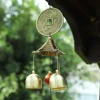 Metal Copper Wind Chime Pendant Door Decoration Alloy Bell Feng Shui Pendant Town House Lucky Dragon Money Shop Doorbell New 5