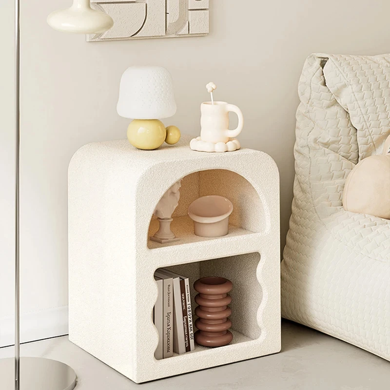 Portable Japanese Style Bedside Table Plastic Storage Modern Nightstand White Dresser Sideboard Cabinet Penteadeira Decoration