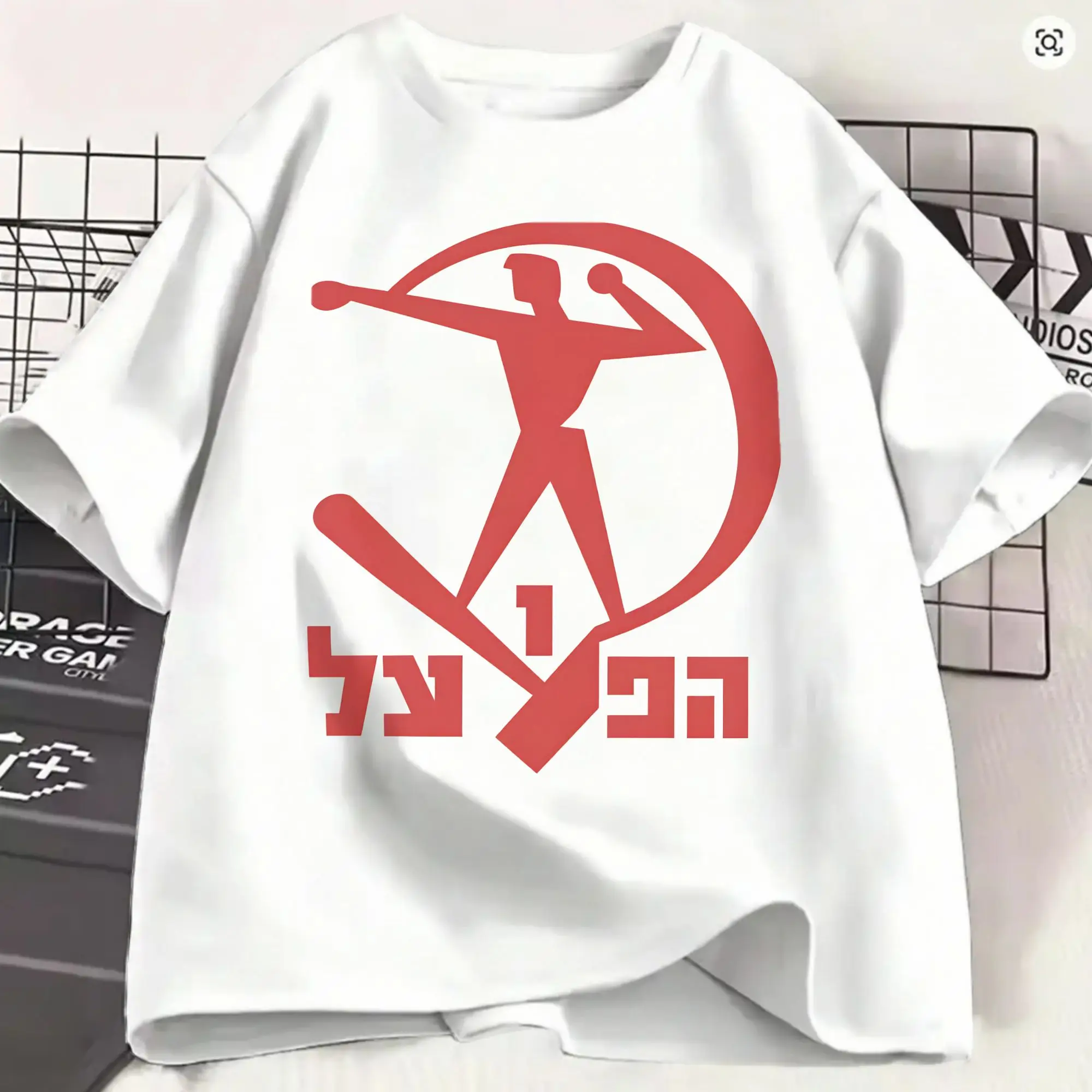 Hapoel Tel Aviv T-Shirt Sommer 100 % Baumwolle T-Shirts für Männer Hip Hop Loose Tee Shirt Kurzarm Y2K Retro Kleidung