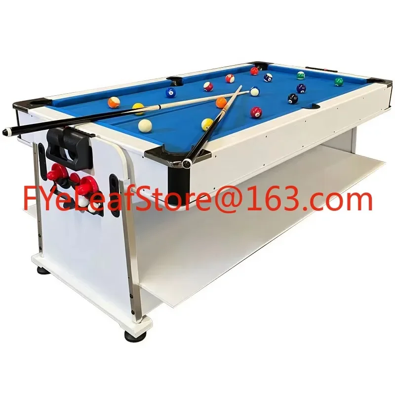 7FT New Fashion 4 In 1 Rotating Multi Game Table Set  with Billiard Table/ Air Hockey/Tennis/Dinning Table 3