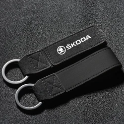 Luxury Vintage Leather Suede Keychain Ring (1pcs black)