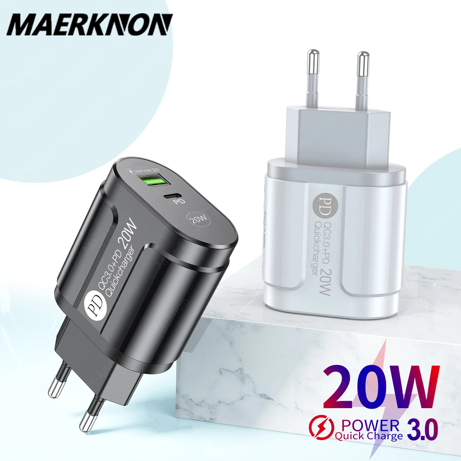 20w Fast Usb Charger Type C Quick Charge 3.0 Wall Adapter For Iphone 13