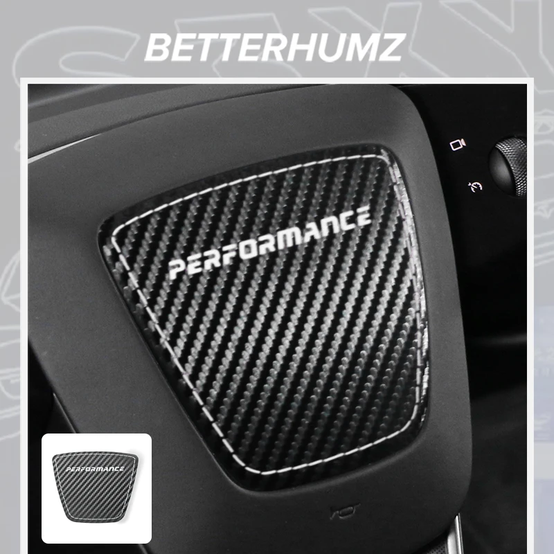 테슬라 모델 3 하이랜드 2023 2024 탄소 섬유 스티어링 휠 패널 스티커 필름,..