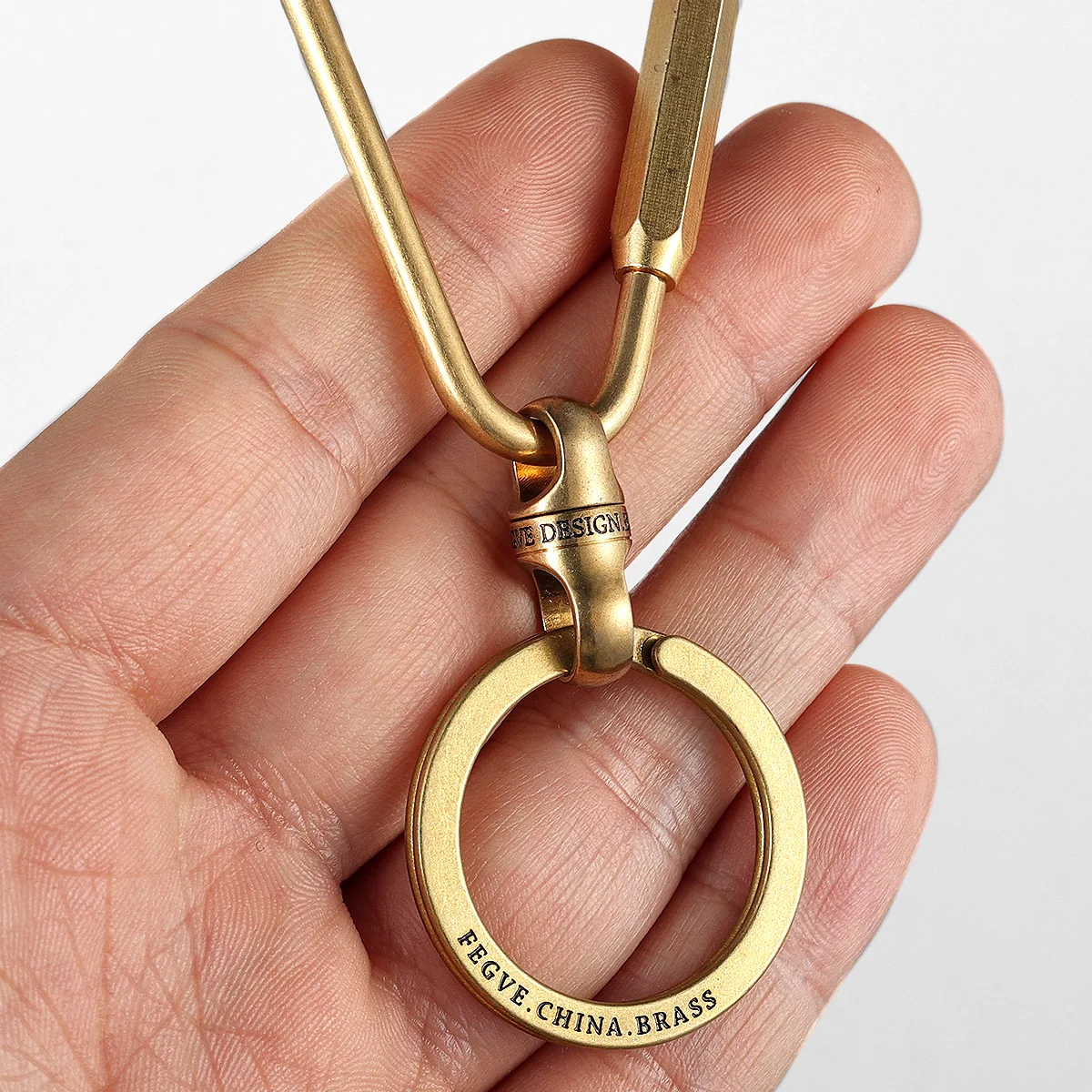 Brass Keyring Spin Rotatable for Car Key Chain Ring Holder Stainless Steel Copper EDC Tool Keychain Accessories Conn