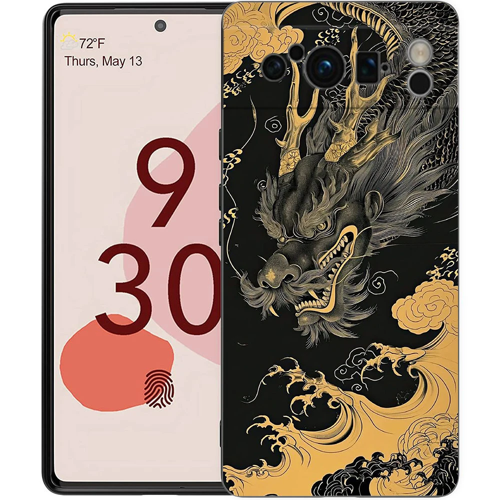 Chinesische Drachen Telefon Fall Abdeckung für Google Pixel 8 7 6 7A 6A Pro 5G stoßfest Silikon Weiche 9 Pro XL 8 Pro 5G Shell Coque Capas – Detail 3