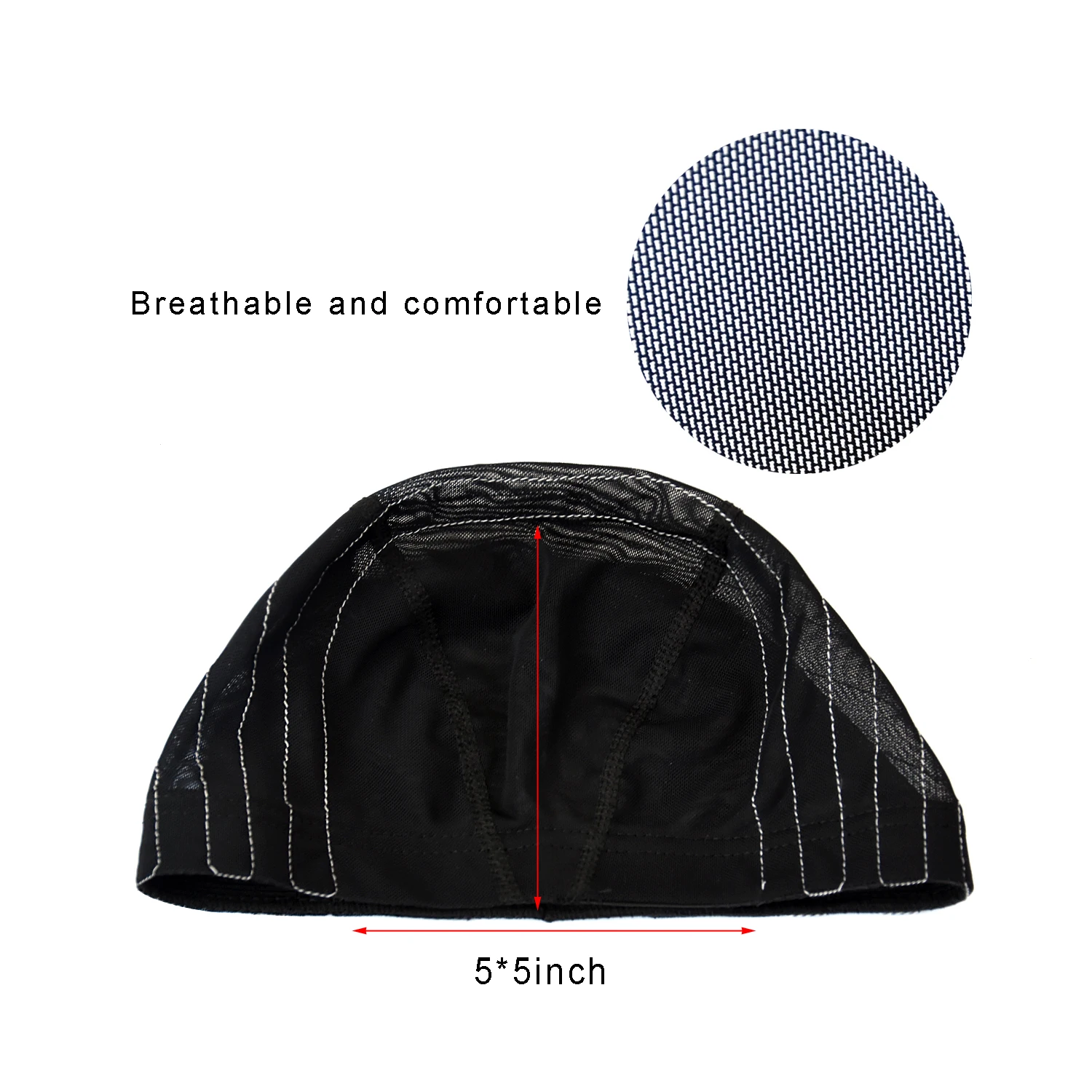 Mesh Cap with White Line Glueless Dome Cap with Guideline for Beginner Mesh Wig for Making Wigs 1pc