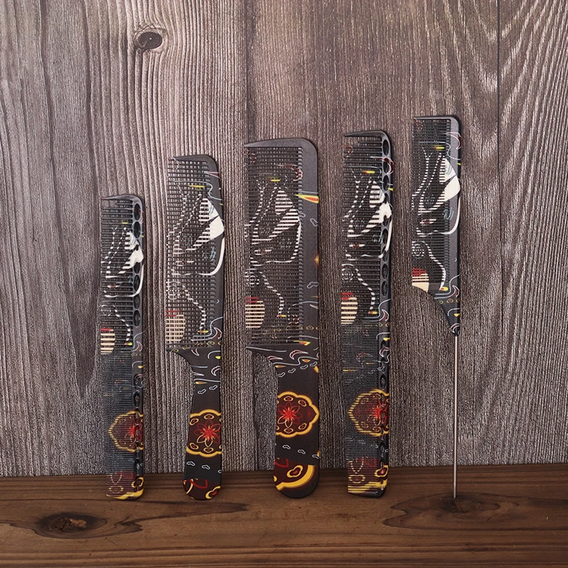 

New 6 Style Barbers Haircut Combs Double-Sided Hair Comb Pick Hair Tip-Tail Hairdressing Comb Set