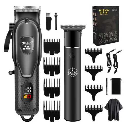 hiena Hair Clipper Kit for Men Electric Shaver Hair Trimmer Professional Cutting Machine Hair Trimmer with LCD Digital Display - Image 8