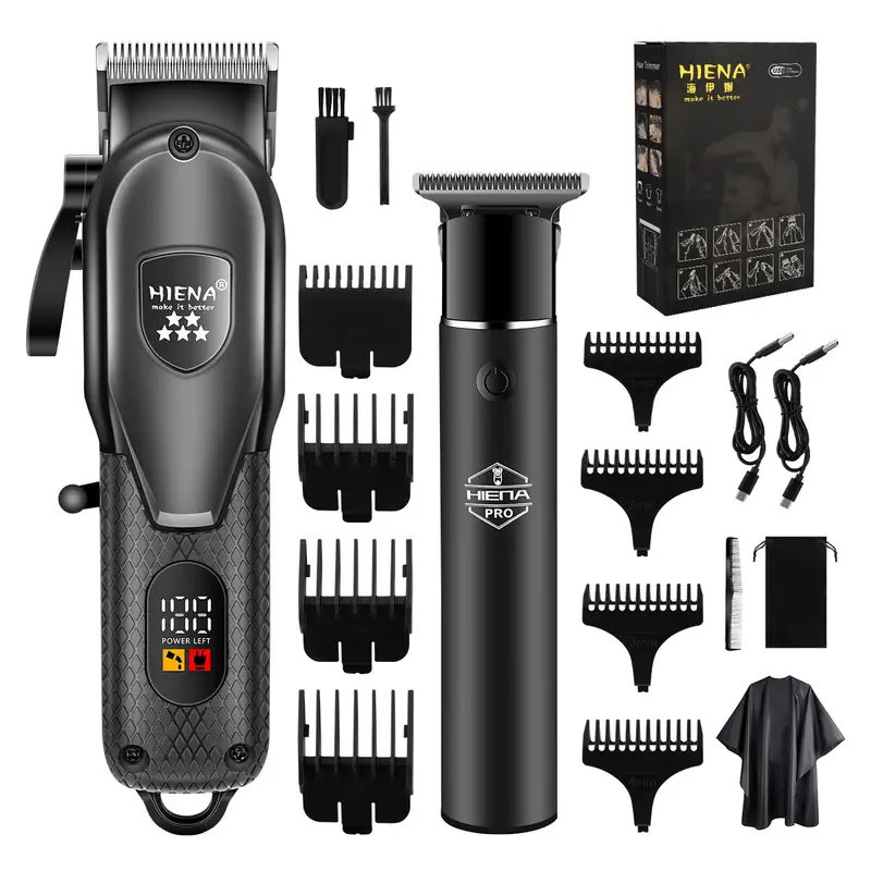 hiena Hair Clipper Kit for Men Electric Shaver Hair Trimmer Professional Cutting Machine Hair Trimmer with LCD Digital Display - Image 8