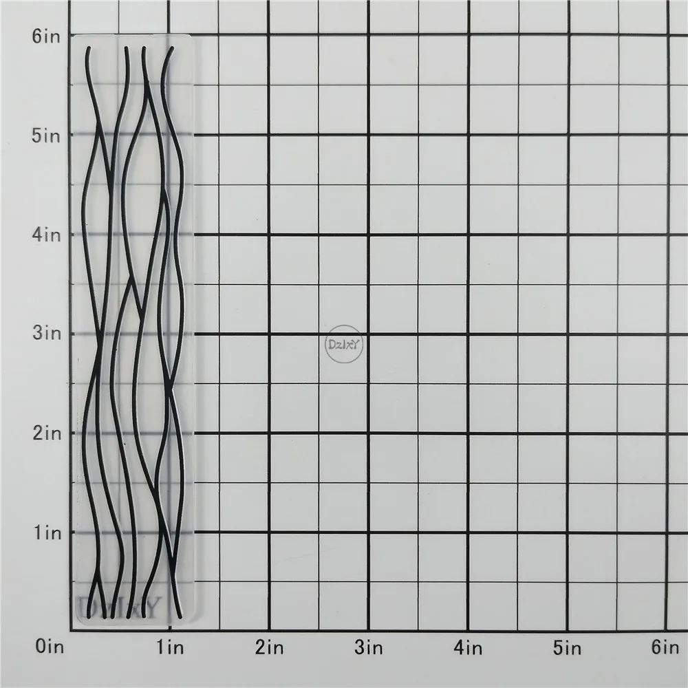 Big Wavy Lines Strips Embossing Folders for Scrapbooking Paper Album Cards Making Supplies 3D Plastic Stencils Crafts