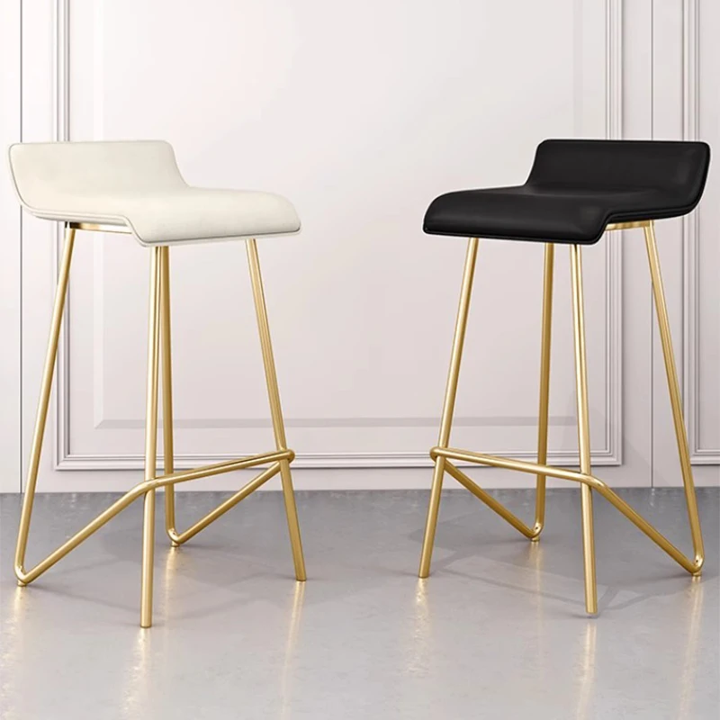 

High Designer Reception Bar Stools Luxury Modern Leather Party Garden Bar Stool Patio Library Banqueta Living Room Furniture