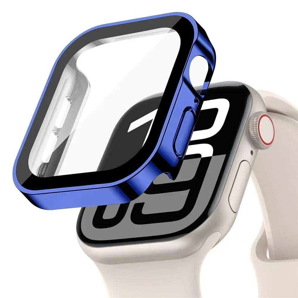 Premium Tempered Glass Bumper Cover for Apple Watch - Ultra Clear Screen Protector