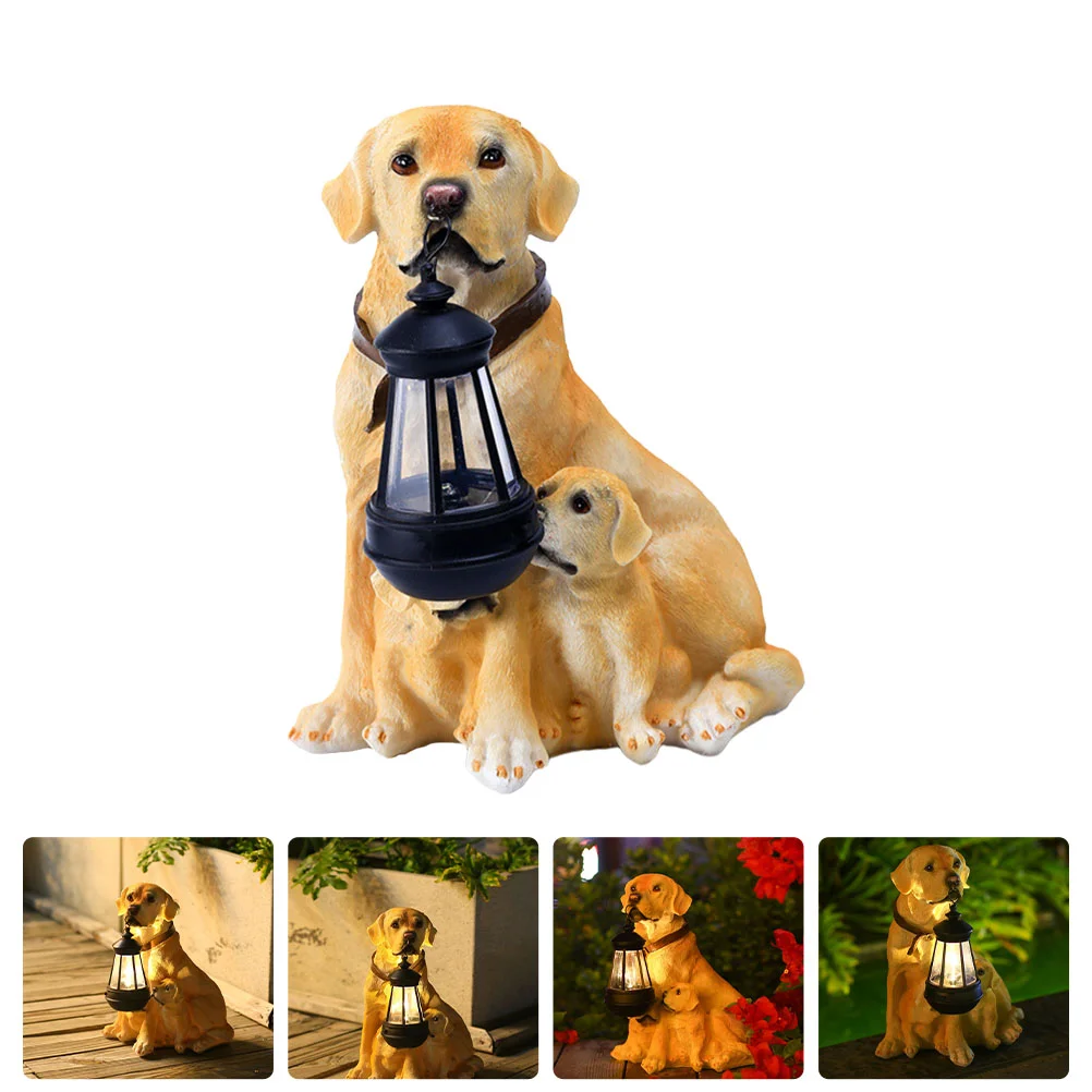

Dog Decorative Lights Adornment House Decorations for Home Solar Garden Scene Outdoor Delicate Statue Puppy