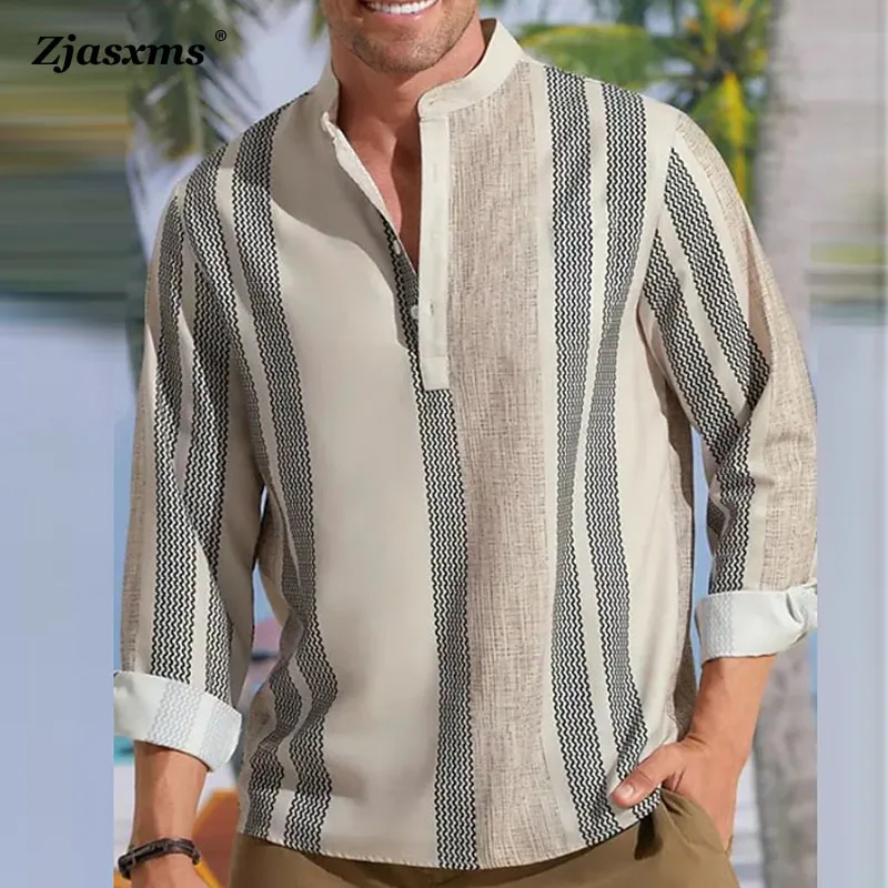 

Рубашка мужская с длинным рукавом, на пуговицах, в полоску