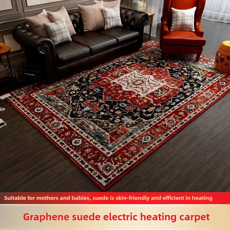 ระบบทำความร้อนพื้นไฟฟ้าขนาด 100*150 ซม. แผ่นทำความร้อนอินฟราเรดไกล ผ้าห่มทำความร้อนพื้น ปรับอุณหภูมิได้ 1