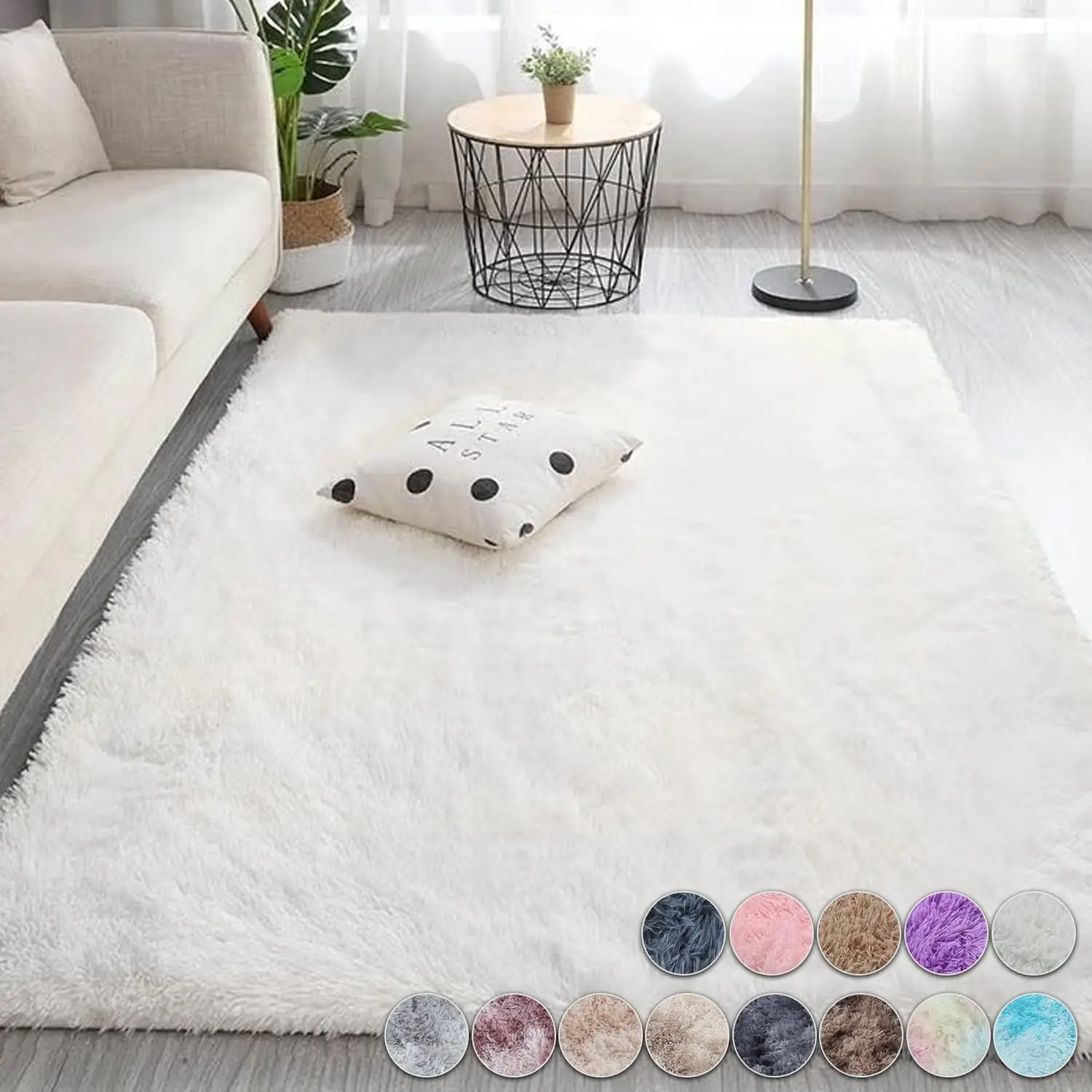 Shaggy Rugs Fluffy Woolen for Luxurious Bedroom and Living Room Decor