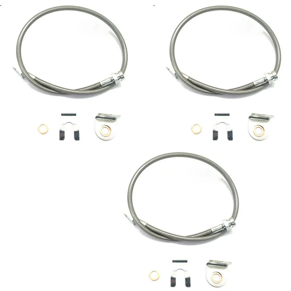 89715 Extended Stainless Brake Lines Front/Rear fits w/ 4-6" of Lift for 1987-2006 Jeep Wrangler TJ YJ / 84-01 Cherokee XJ 3 PCS