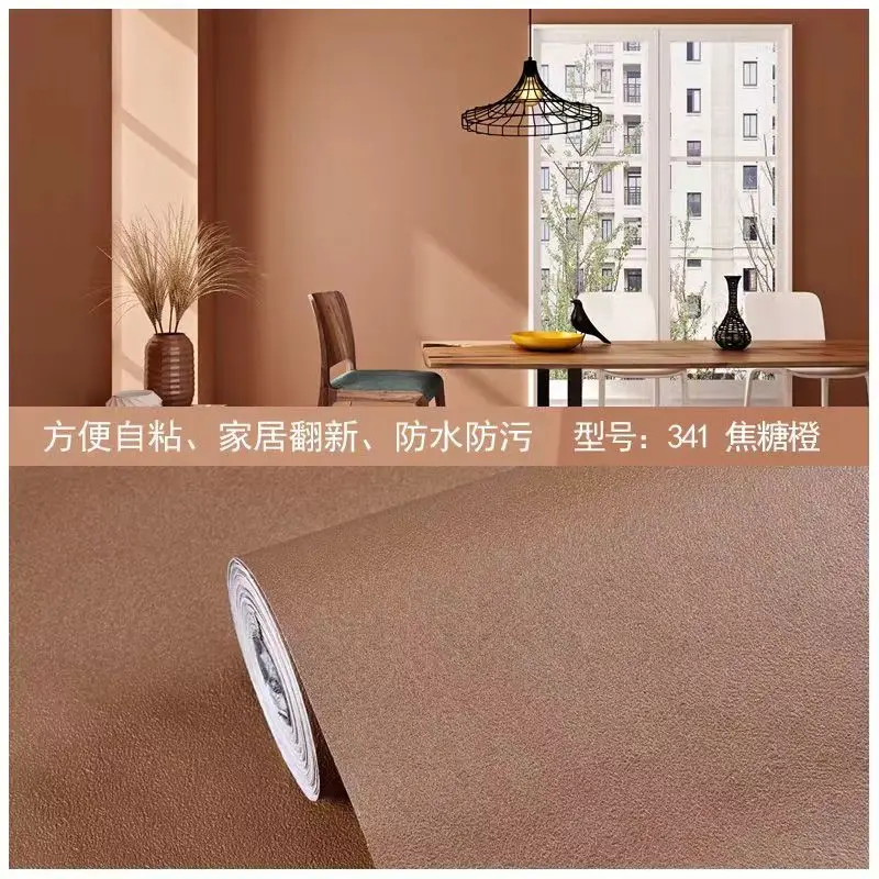 Matte Solid Color Self-Adhesive Vinyl Wallpaper for Cabinets and Furniture Renovation