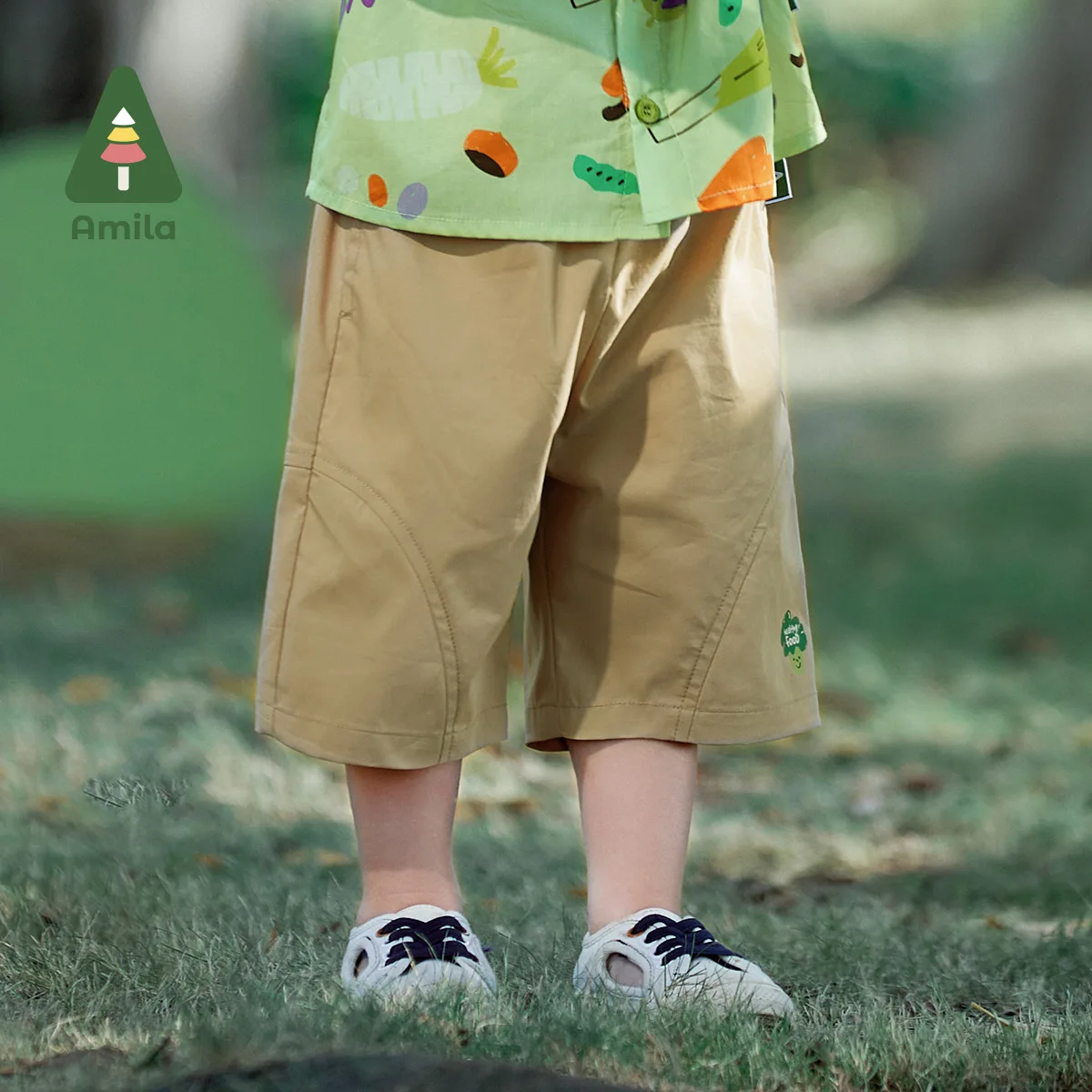 Baby Shorts Amila Baby Cropped Trousers Summer Cotton Girls Boys Clothes Fashion Casual Baby's Bottoms Pants 0-6 Years